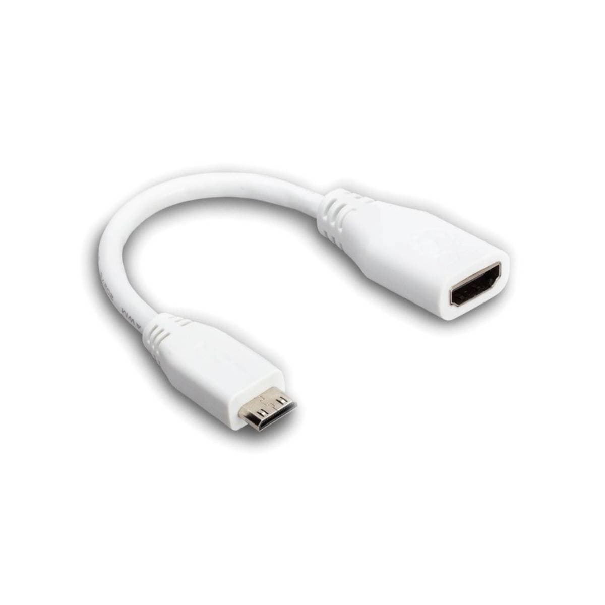 Official Raspberry Pi Mini HDMI to Standard HDMI Cable 10cm (White) | 4K 60Hz High-Speed HDMI Adapter Cable | Compact Mini HDMI to HDMI for Raspberry Pi Zero thumbnail 1