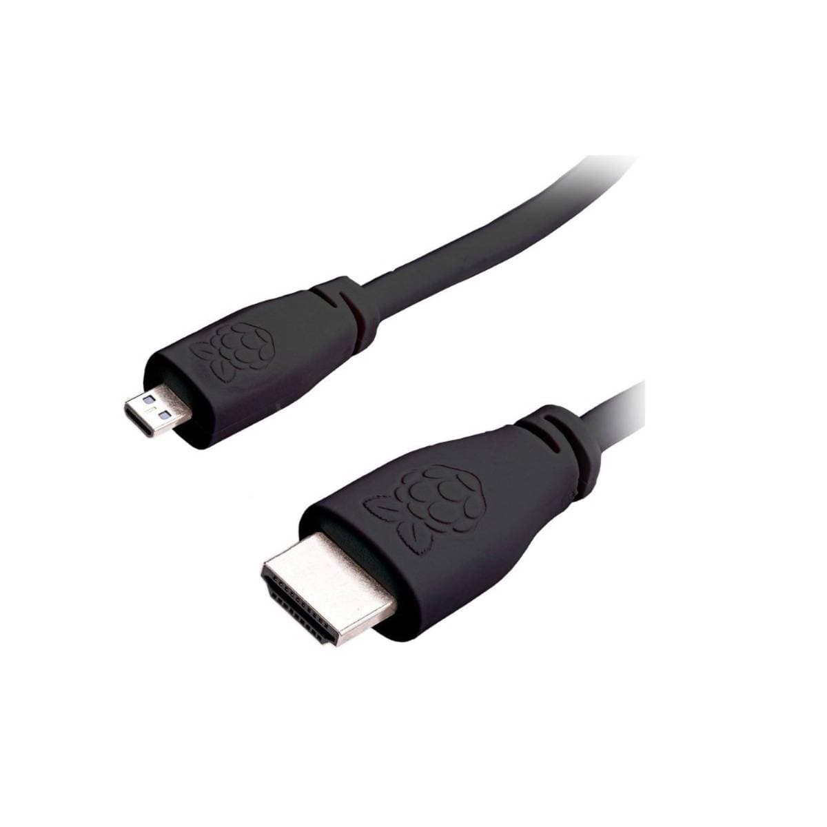 Official Micro HDMI Male to Standard HDMI Male Cable 2m (Black) for Raspberry Pi | 4K 60Hz High-Speed HDMI Cable | Compatible with Raspberry Pi 4 & 5 thumbnail 2