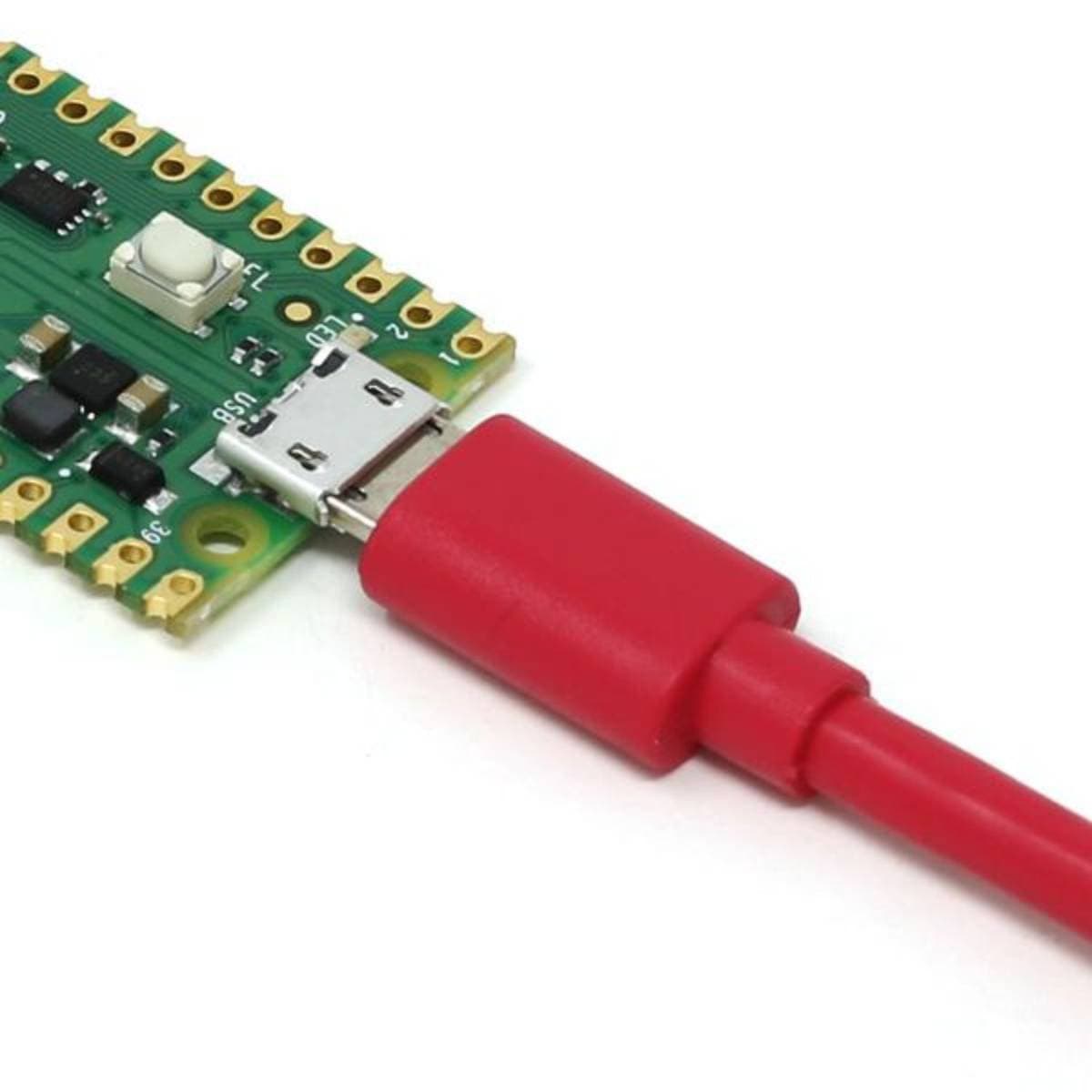 Official Raspberry Pi USB-A Male to Micro USB Male Cable 1m (Red) | Charging & Data Sync Cable | Compatible with Raspberry Pi Zero, Pico & Micro USB Devices thumbnail 2