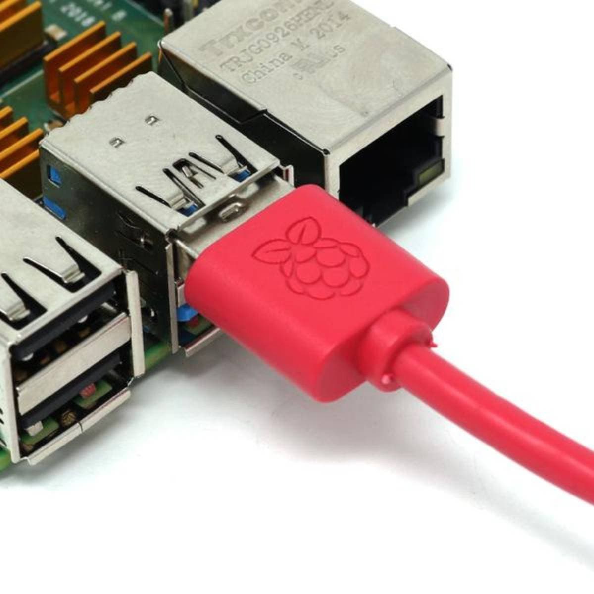 Official Raspberry Pi USB-A Male to Micro USB Male Cable 1m (Red) | Charging & Data Sync Cable | Compatible with Raspberry Pi Zero, Pico & Micro USB Devices thumbnail 1