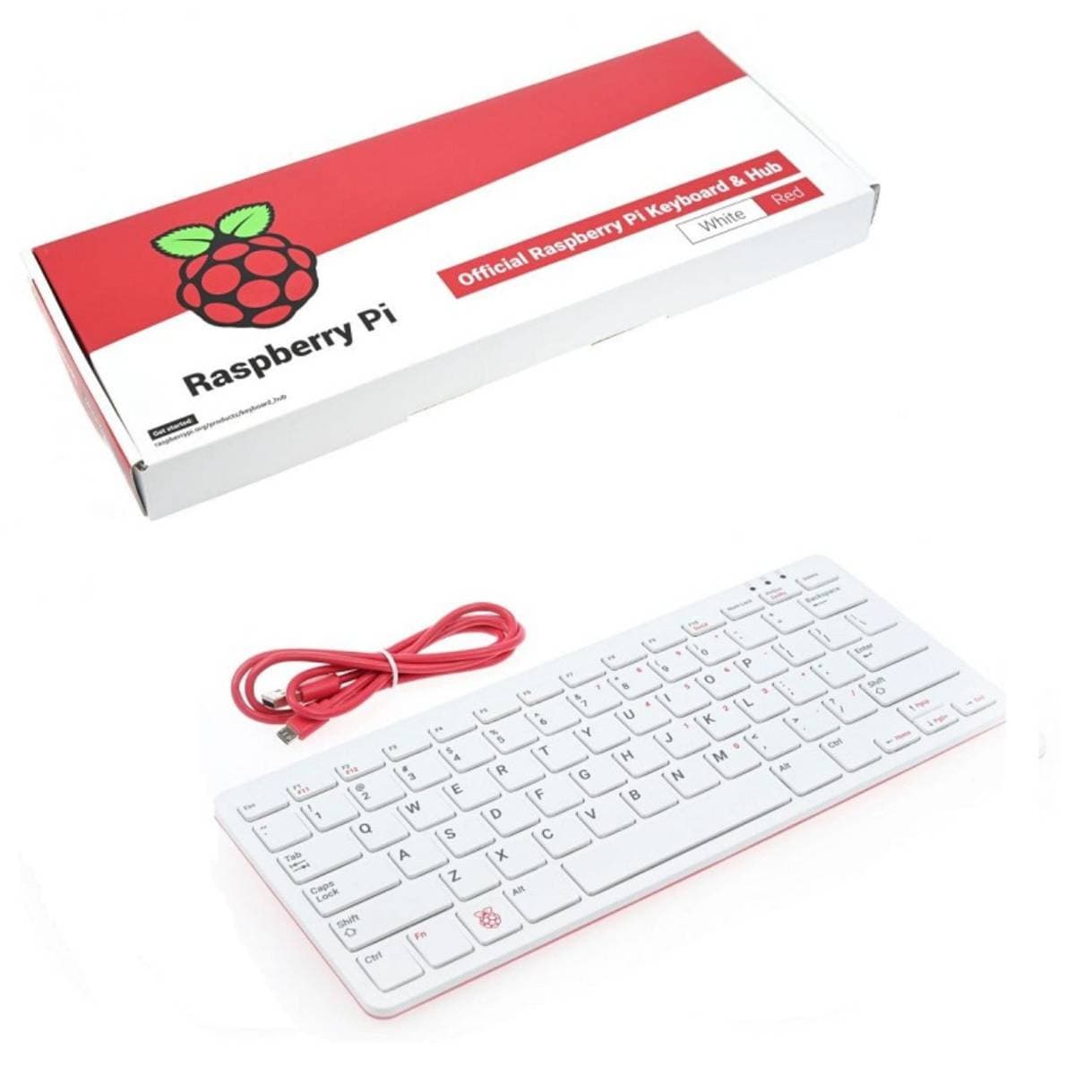 Official Raspberry Pi Keyboard Black Grey Wired USB Keyboard with 3 USB Hub Ports Compact 78 Key US Layout for Raspberry Pi PC and Development Use thumbnail 2