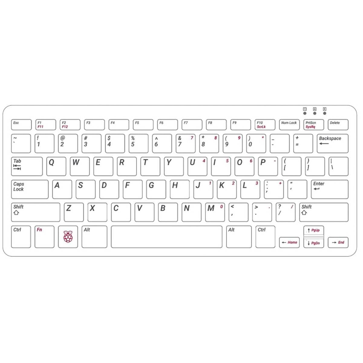 Official Raspberry Pi Keyboard Black Grey Wired USB Keyboard with 3 USB Hub Ports Compact 78 Key US Layout for Raspberry Pi PC and Development Use thumbnail 4