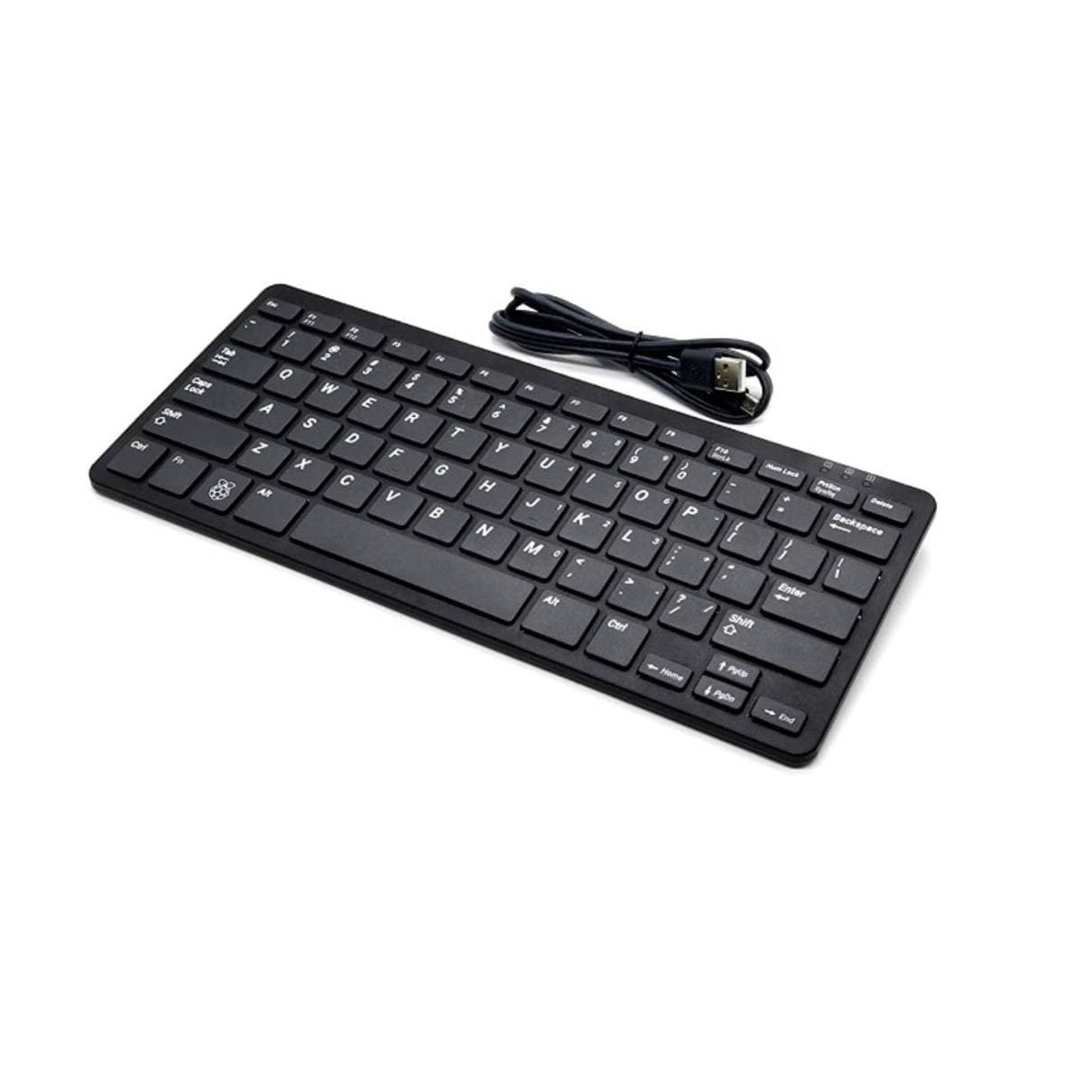 Official Raspberry Pi Keyboard Black Grey Wired USB Keyboard with 3 USB Hub Ports 78 Key US Layout Compact Design for Raspberry Pi PC and Laptop thumbnail 1