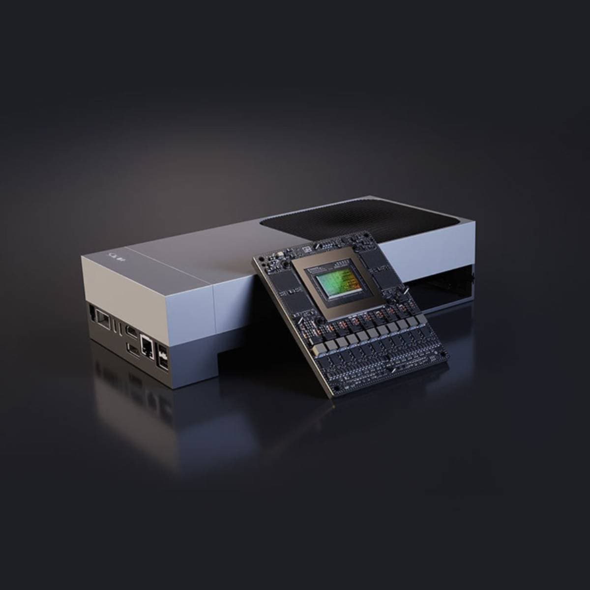 NVIDIA Jetson T5000 Module – High‑Performance Embedded AI and Robotics Compute Module with 2070 FP4 TFLOPS Blackwell GPU, 14‑Core Arm Neoverse CPU, 128 GB LPDDR5X Memory, Multi‑Sensor Processing Support thumbnail 2