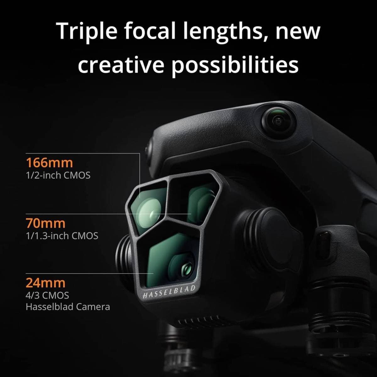 DJI Mavic 3 Pro with RC, Flagship Triple-Camera Drone with 4/3 CMOS Hasselblad 4K Camera, 43-Min Flight Time, 15km HD Video Transmission, FAA Remote ID Compliant, for Adults, Black thumbnail 5