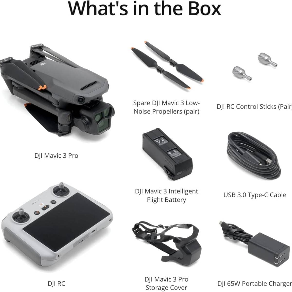 DJI Mavic 3 Pro with RC, Flagship Triple-Camera Drone with 4/3 CMOS Hasselblad 4K Camera, 43-Min Flight Time, 15km HD Video Transmission, FAA Remote ID Compliant, for Adults, Black thumbnail 2