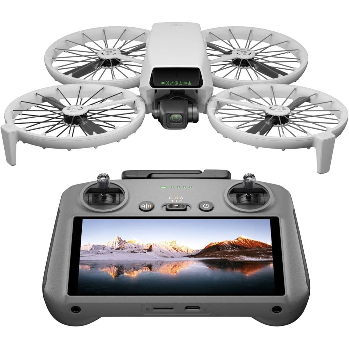 DJI Flip Drone with 48MP Camera, 4K HDR Video, 31 Min Flight Time, Foldable Full-Cover Propeller Guard, Palm Takeoff, AI Subject Tracking, 3-Axis Gimbal and O4 Transmission