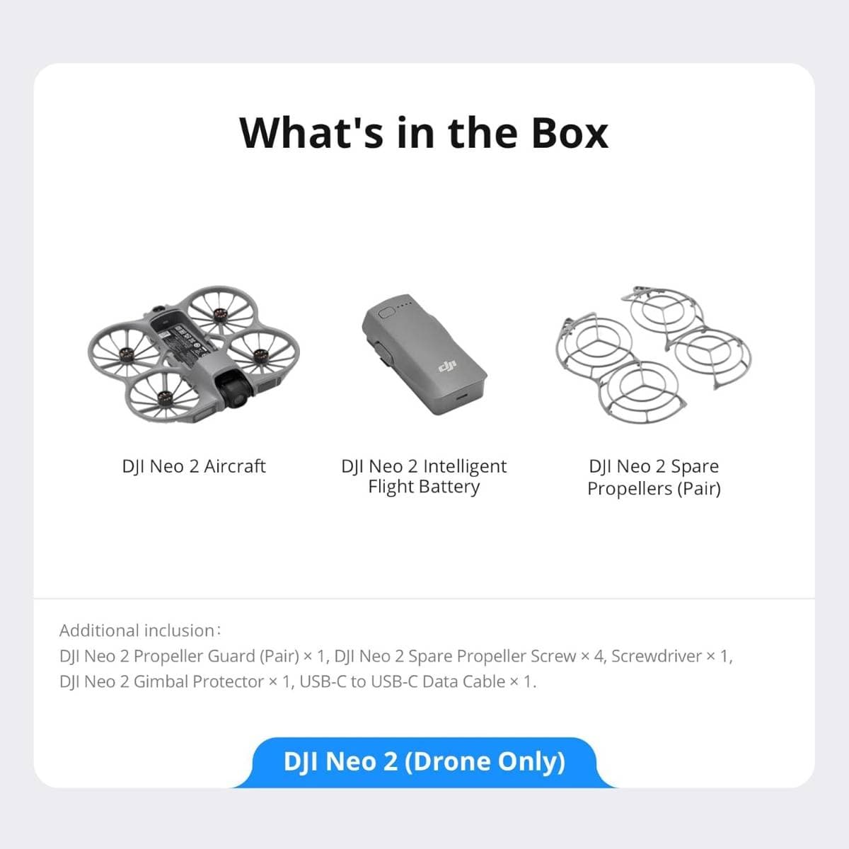 DJI Neo 2 Follow‑Me Camera Drone with 12MP Sensor, 4K Video up to 100fps, 2‑Axis Gimbal, Omnidirectional Obstacle Sensing, 49GB Built‑In Storage, Gesture Control, Palm Takeoff and Smart Tracking thumbnail 5