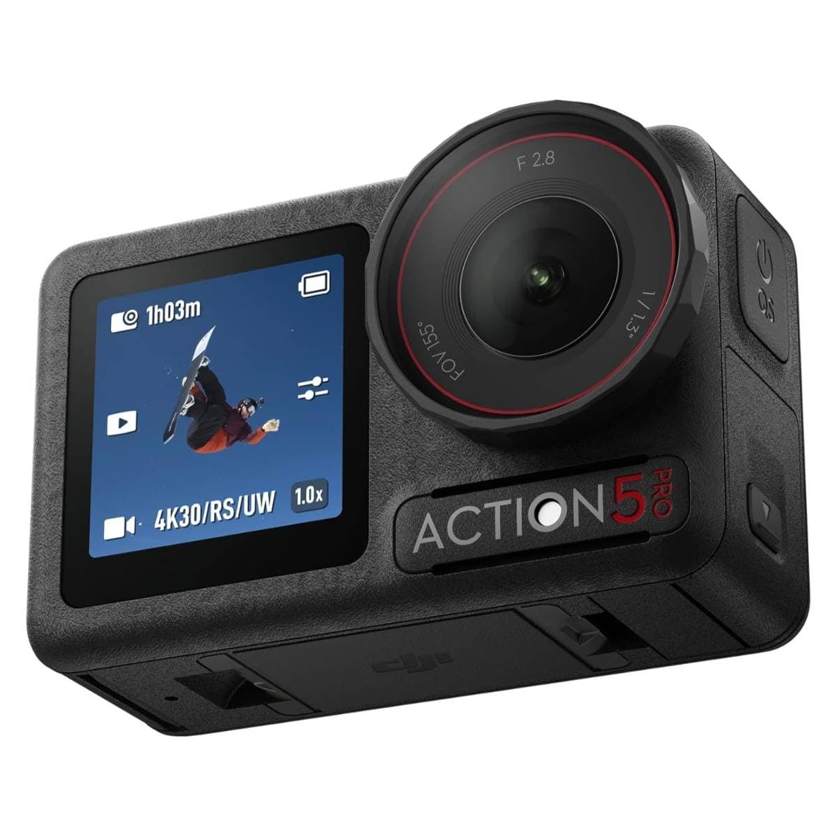 DJI Osmo Action 5 Pro Waterproof Action Camera with 4K Video, 1/1.3 Inch Sensor, Dual OLED Touchscreens, Advanced Stabilization, Long Battery Life, AI Subject Tracking and Professional Audio Support
