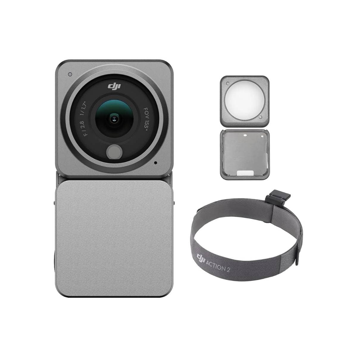 DJI Action 2 Modular Waterproof Action Camera with 4K 120fps Video, Magnetic Design, Ultra Compact Body, RockSteady Stabilization, HorizonSteady and Wearable Camera System