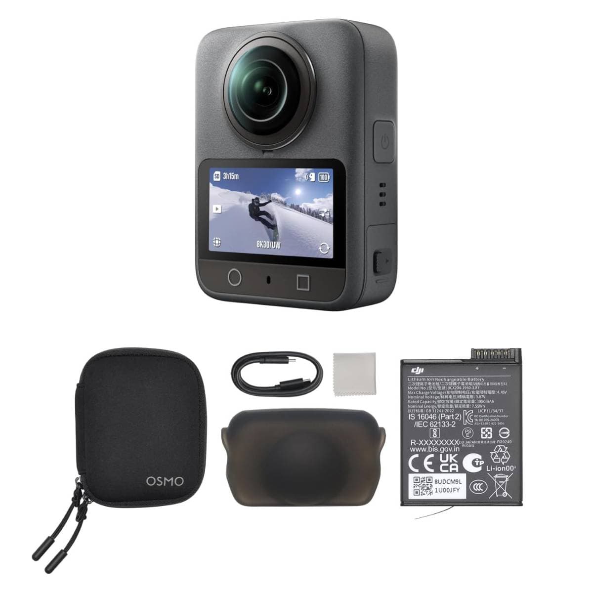 DJI Osmo 360 8K 360 Degree Action Camera with 1 Inch Sensor, 120MP Photo, 10 Bit Color, Magnetic Mounting System, Advanced Stabilization and Long Battery Life for Vlogging, Travel and Content Creation