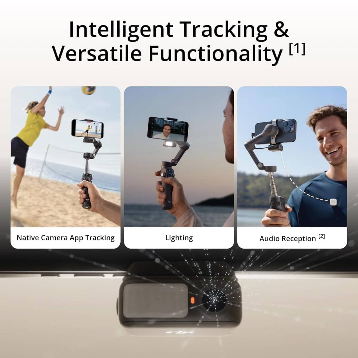 DJI Osmo Mobile 7P Gimbal Stabilizer For Iphone,Android,Native Tracking,Lighting,3-Axis Phone Gimbal,One-Tap Edit,Built-In Extension Rod & Tripod,Phone Charging,Vlogging Stabilizer Youtube Video,Black thumbnail 2