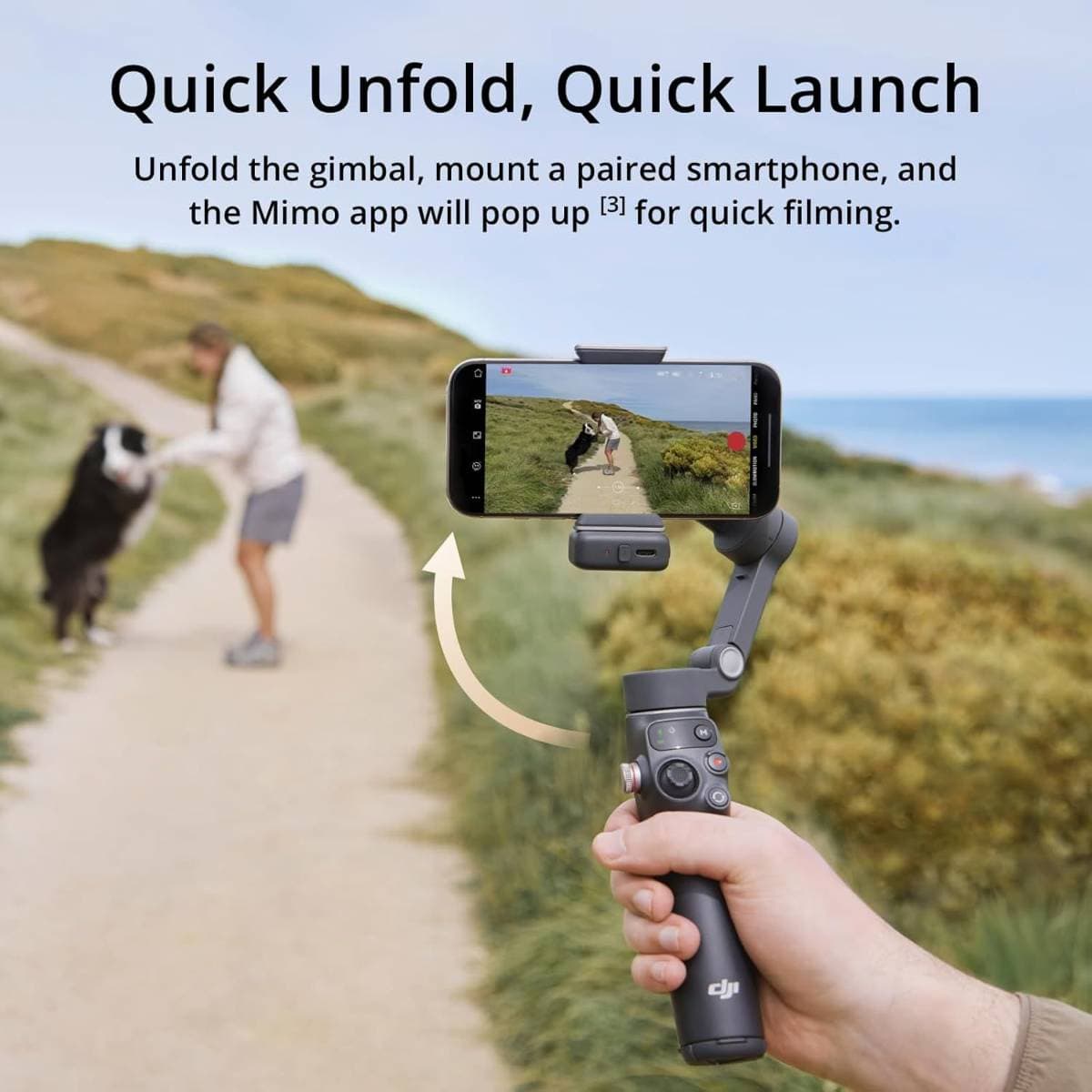 DJI Osmo Mobile 7P Gimbal Stabilizer For Iphone,Android,Native Tracking,Lighting,3-Axis Phone Gimbal,One-Tap Edit,Built-In Extension Rod & Tripod,Phone Charging,Vlogging Stabilizer Youtube Video,Black thumbnail 4