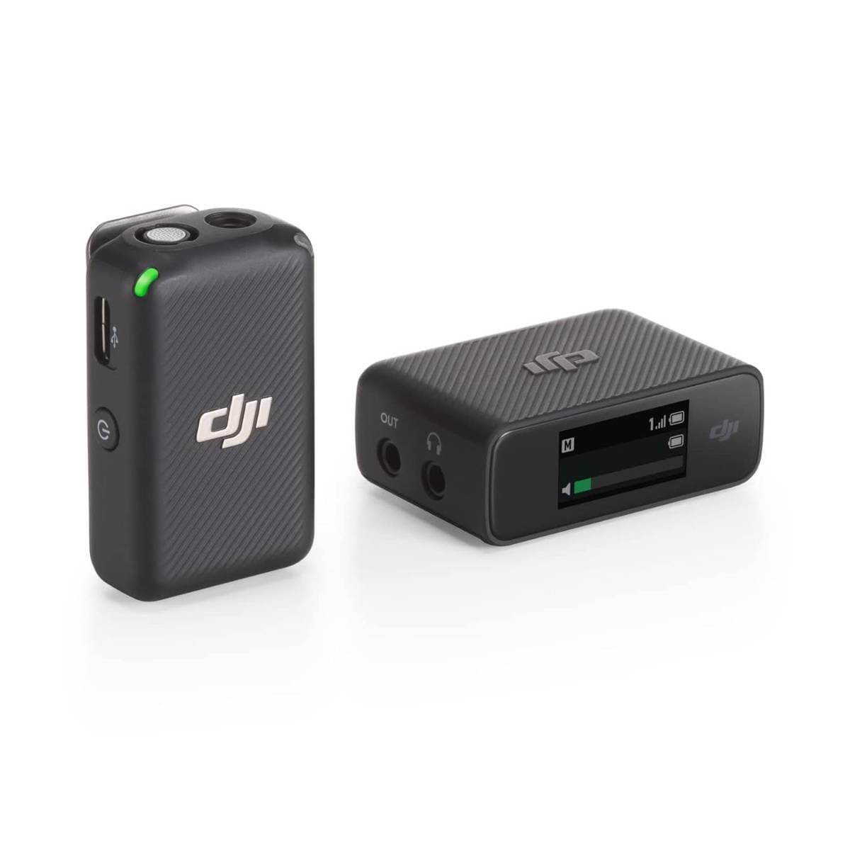 DJI Mic Wireless Microphone System with Dual Transmitters, Long Range Audio Transmission, Built In Storage, Touchscreen Receiver and Charging Case for Vlogging, Interviews and Content Creation