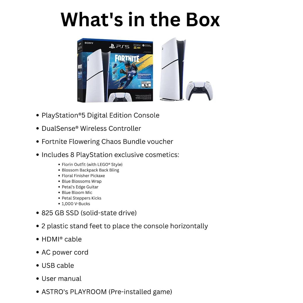 Buy Sony PlayStation 5 Digital Edition Fortnite Flowering Chaos Bundle 825GB Price in India | PS5 Digital Console with Fortnite Pack – Globlekart thumbnail 5