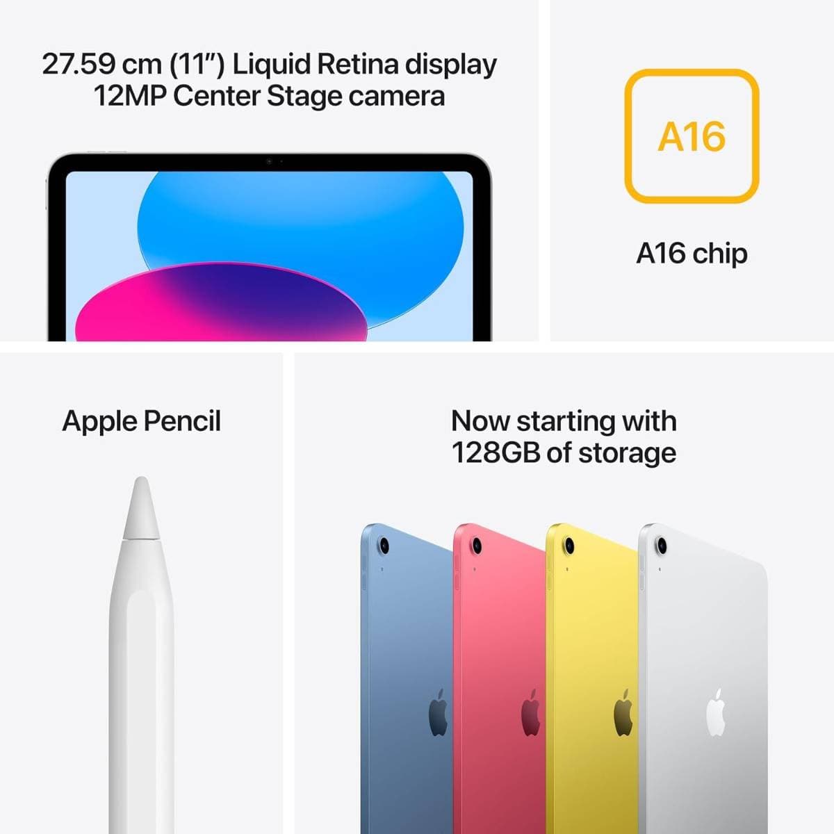 Apple 11‑inch iPad 11th Gen 2025 Wi‑Fi 128GB Pink Tablet with Liquid Retina Display A16 Chip Touch ID iPadOS 18 Long Battery Life thumbnail 5
