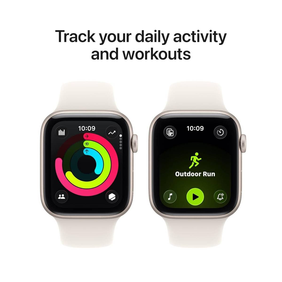 Apple Watch SE 3 GPS + Cellular 40mm Starlight Aluminium Case with Starlight Sport Band M/L | Always-On Retina Display | S10 Chip | Fitness & Health Tracking | 50m Water Resistant | Smartwatch for iPhone thumbnail 2