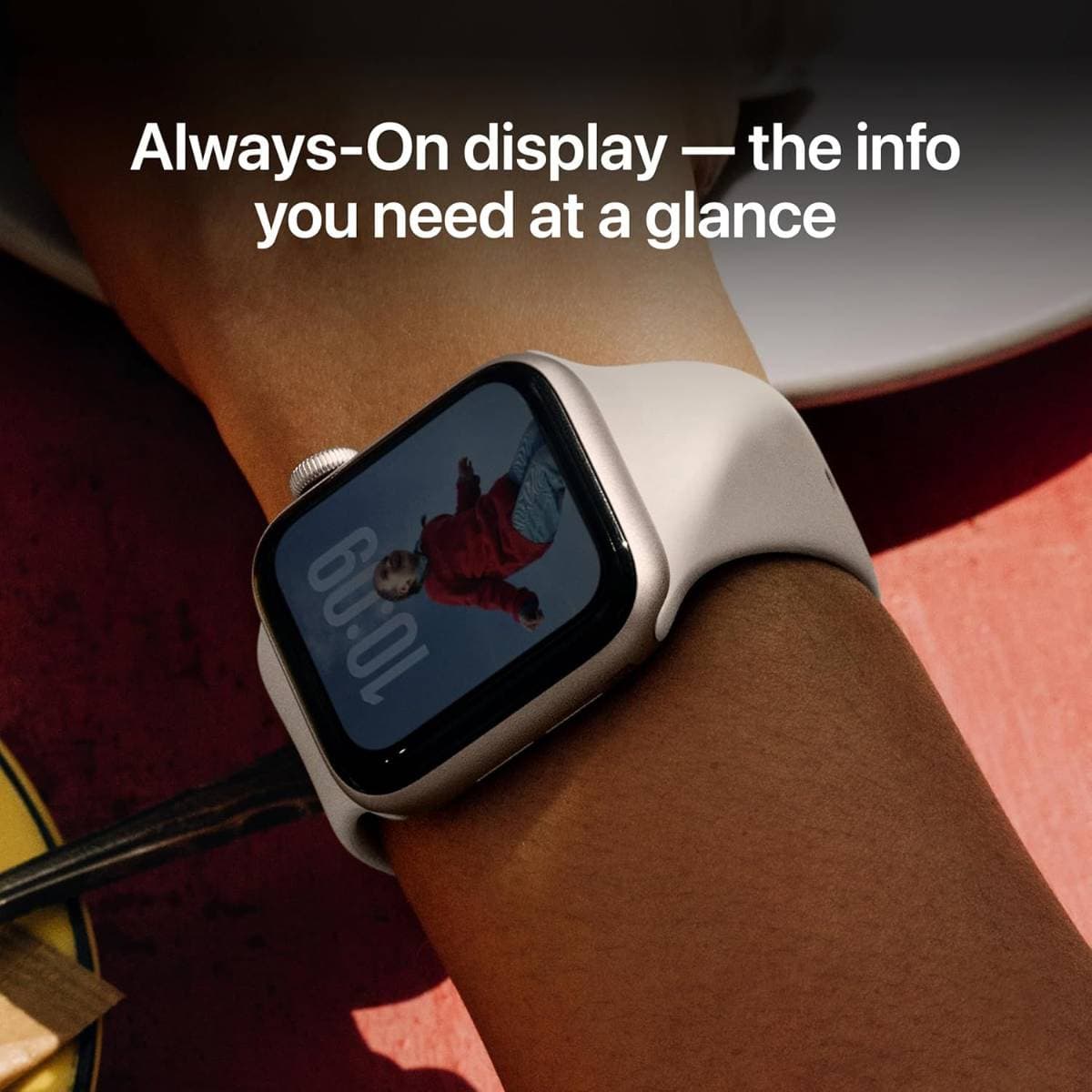Apple Watch SE 3 GPS + Cellular 40mm Starlight Aluminium Case with Starlight Sport Band M/L | Always-On Retina Display | S10 Chip | Fitness & Health Tracking | 50m Water Resistant | Smartwatch for iPhone thumbnail 3