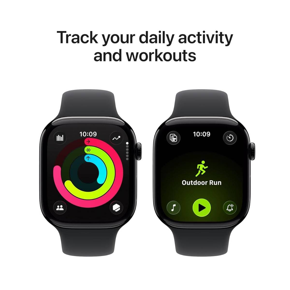 Apple Watch Series 11 GPS 46mm Jet Black Aluminium Case with Black Sport Band M/L | Always-On Retina Display | S10 Chip | Advanced Health Tracking | 50m Water Resistant | Smartwatch for iPhone thumbnail 3