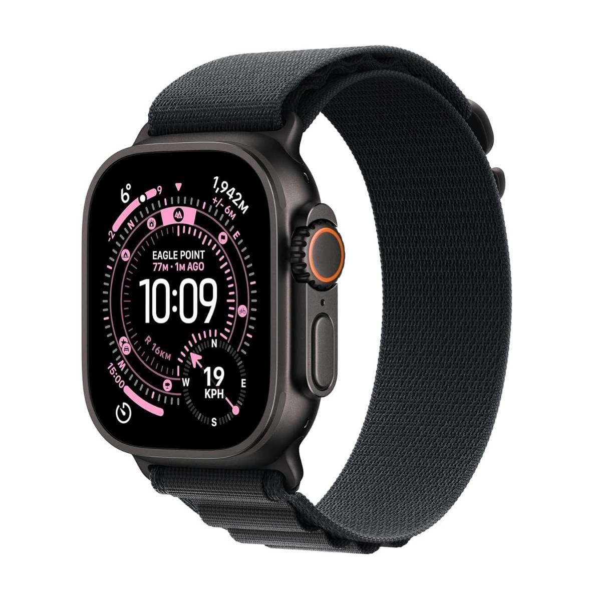 Apple Watch Ultra 3 GPS + Cellular 49mm Black Titanium Case with Black Trail Loop Band M/L | Always‑On Retina Display | Dual‑Frequency GPS | Advanced Health & Safety Tracking | Water Resistant Up to 100m | Smartwatch for iPhone thumbnail 1