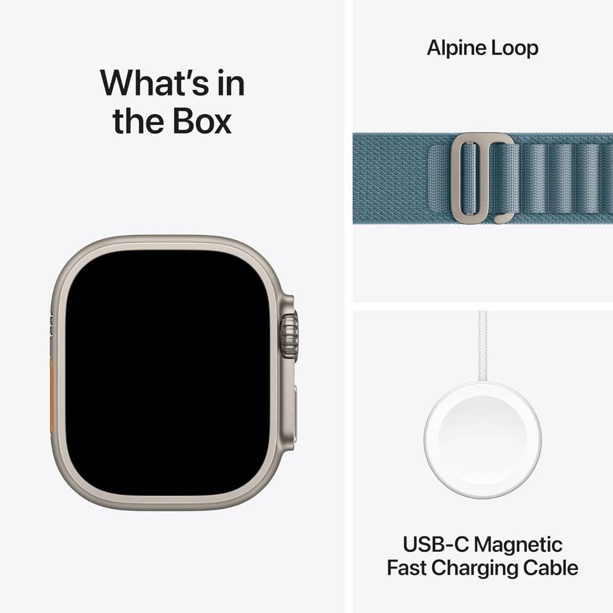 Apple Watch Ultra 3 GPS + Cellular 49mm Natural Titanium Case with Blue Trail Loop Band S/M | Always‑On Retina Display | Dual‑Frequency GPS | Advanced Health & Safety Tracking | Water Resistant Up to 100m | Smartwatch for iPhone thumbnail 2