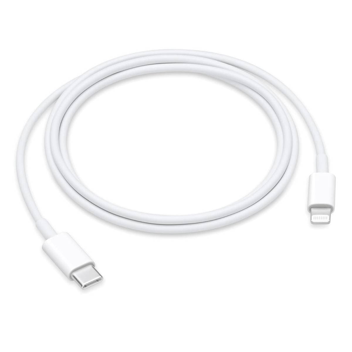 Apple USB-C to Lightning Cable 1 Meter Fast Charging PD Cable for iPhone, iPad, AirPods Data Sync Compatible with 20W 30W USB-C Power Adapter White thumbnail 1