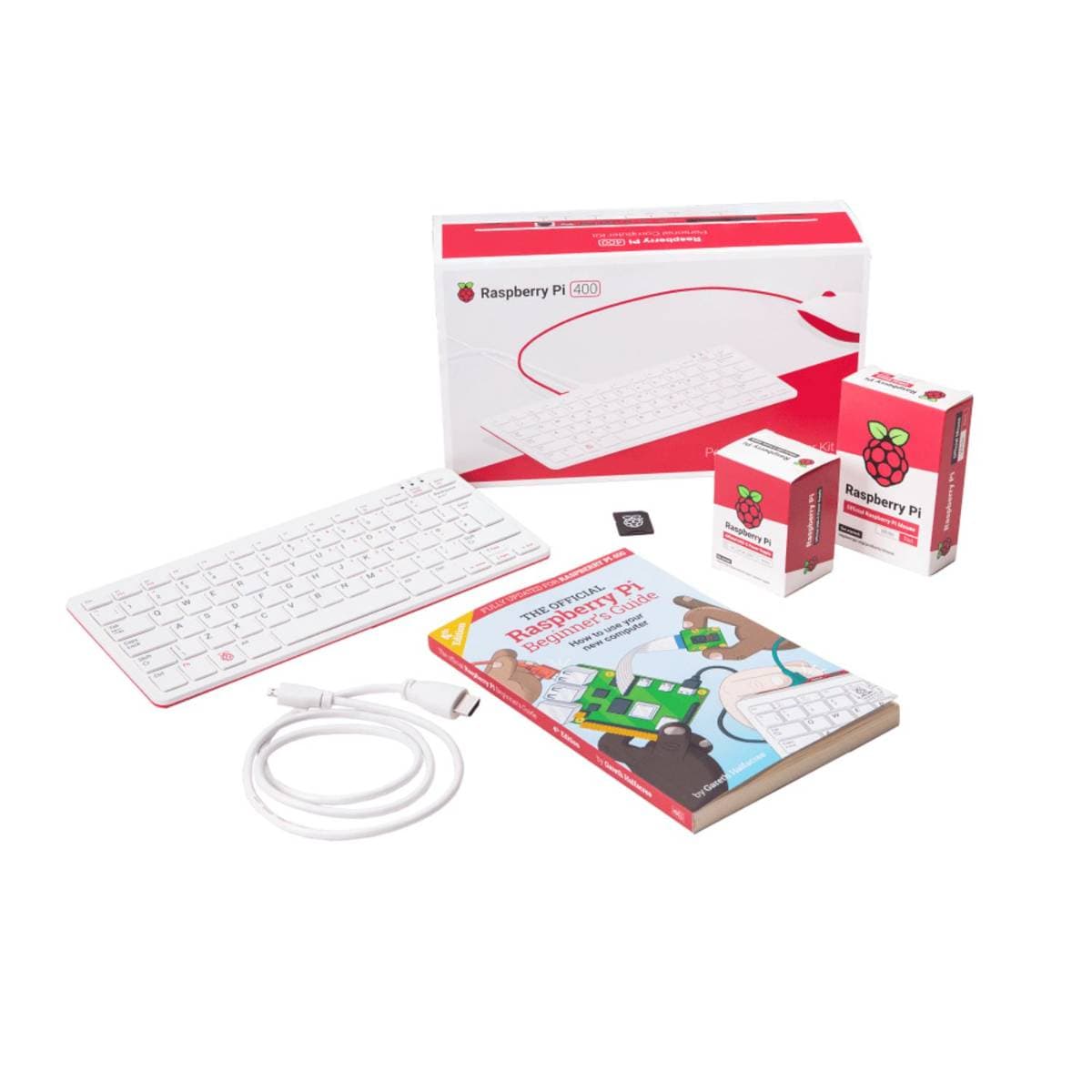 Raspberry Pi 400 Personal Computer Kit – US Layout Keyboard PC with 4GB RAM, Quad-Core Cortex-A72 @1.8 GHz, Dual-Band Wi-Fi & Bluetooth 5.0, Dual 4K HDMI, Includes Mouse, Power Supply, MicroSD & HDMI Cable
