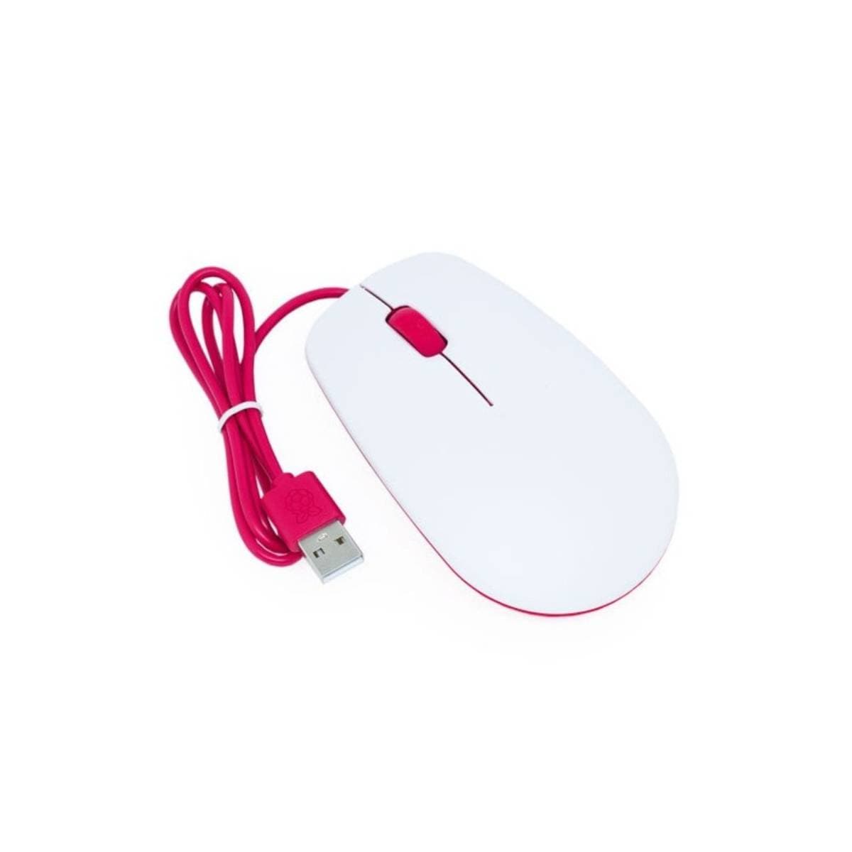 Official Raspberry Pi USB Optical Mouse Wired 3 Button Scroll Wheel Ergonomic Design Compatible with Raspberry Pi PC Laptop Black Grey