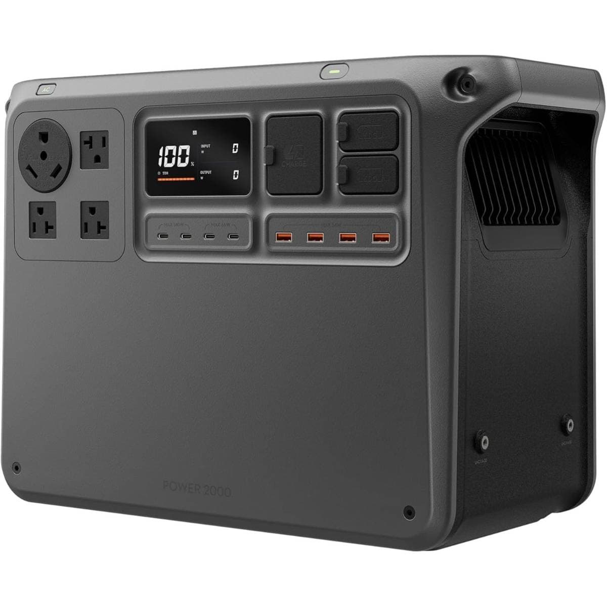 DJI Power 2000 Portable Power Station – 2048 Wh High‑Capacity Energy Storage with 3000 W Continuous Output, Fast Recharge, Multiple Ports, Solar/Car/Grid Compatibility for Home Backup, Outdoor & Professional Use, (Best Price IN INdia)