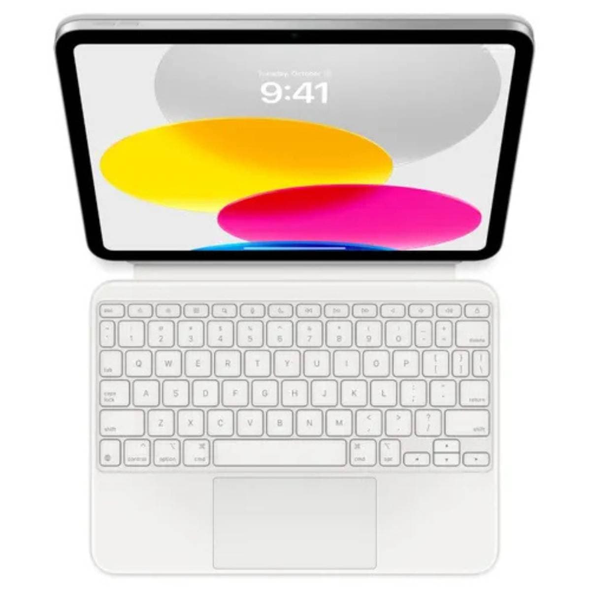 Apple Magic Keyboard Folio for iPad 10th Generation 10.9-inch with Trackpad, Detachable Keyboard, 14-Key Function Row, Adjustable Kickstand, Smart Connector, US English Layout, White